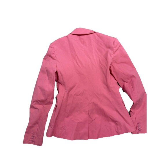 Derek Lam 10 Crosby Allie Single Breasted Hot Pink Blazer Cotton Blend 4 Barbie - Picture 6 of 15